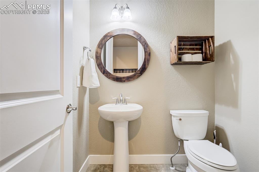 Powder bath on the main level as well. 