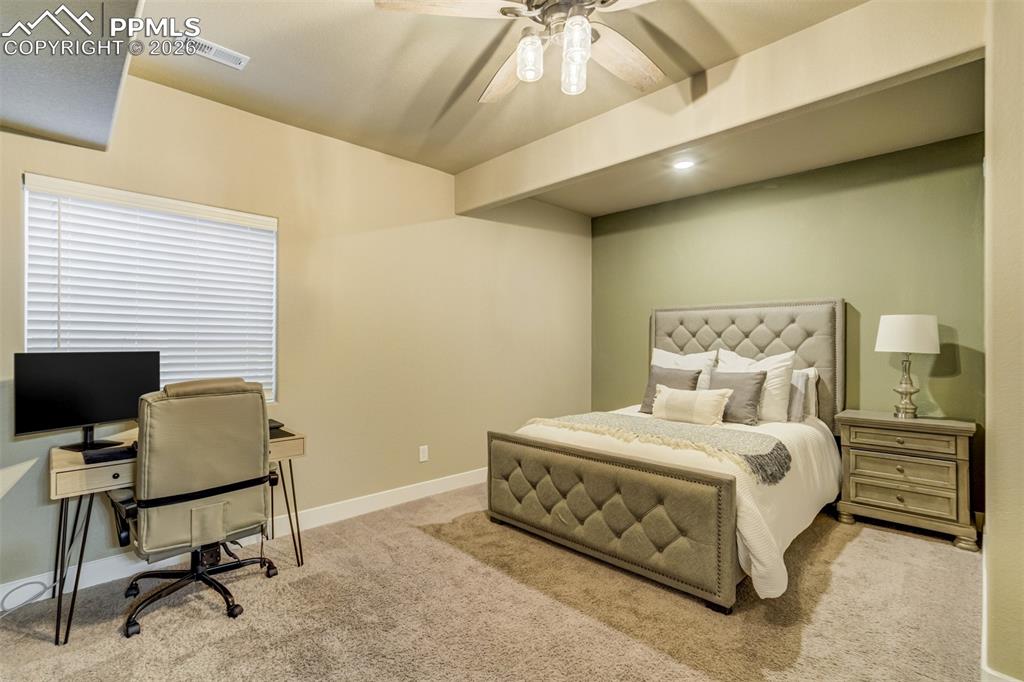 Junior Suite in the Basement with an attached bathroom & walk-in closet. 