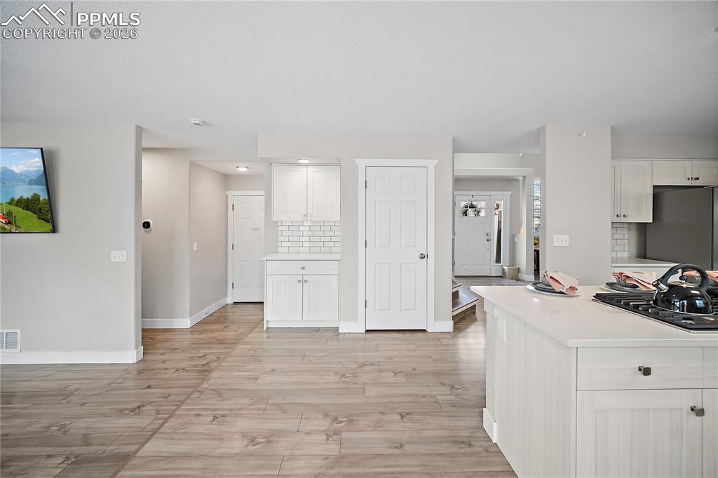 Kitchen pantry, coffee bar area. 