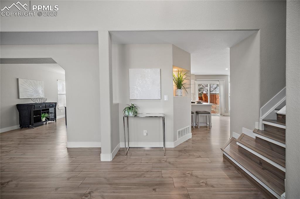 Spacious foyer, formal living to the left. 