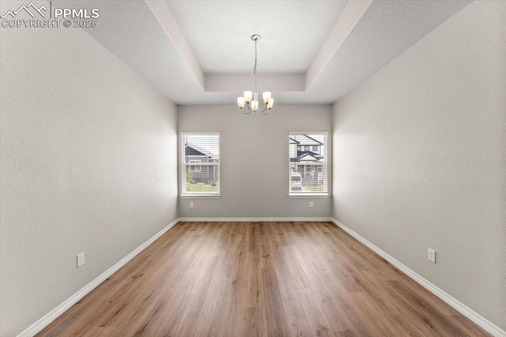 Main level formal dining room, office, flex room