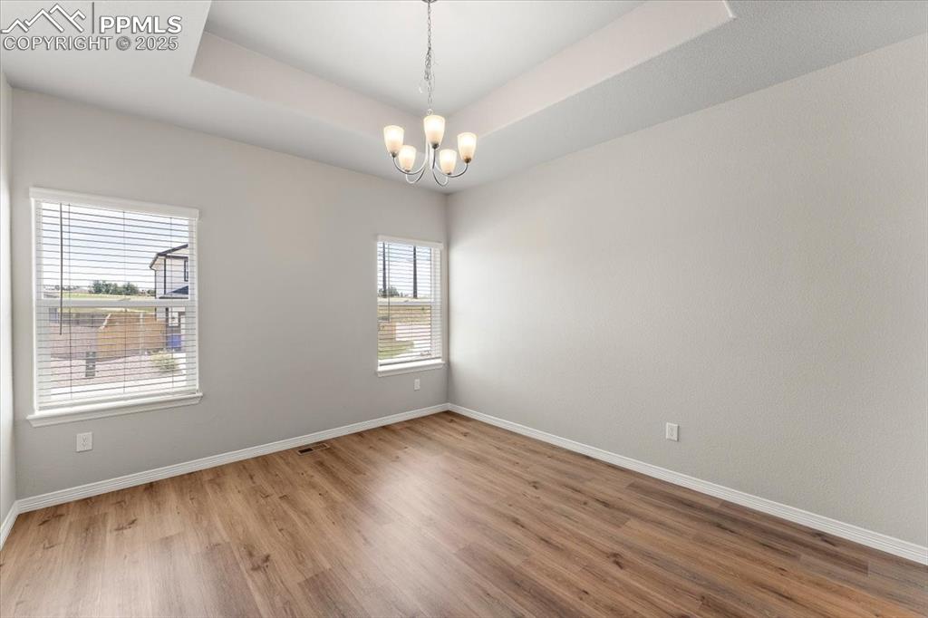 Main level formal dining room, office, flex room