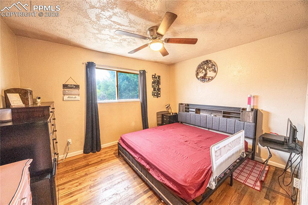 Upstairs primary bedroom, large enough to fit a king with room to spare! 