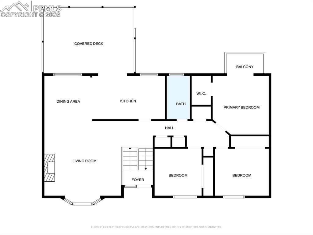 Upstairs floor plan