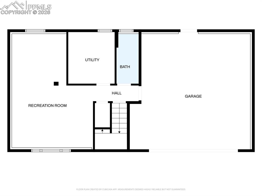 Lower level floor plan