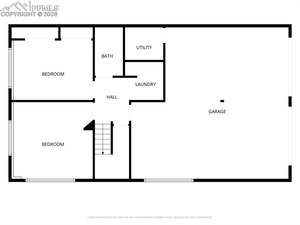 Lower level floor plan