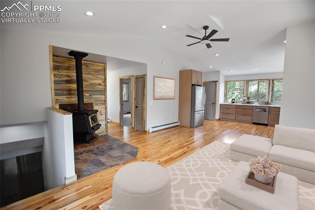 Livinng Room and kitchen - Virtually Staged