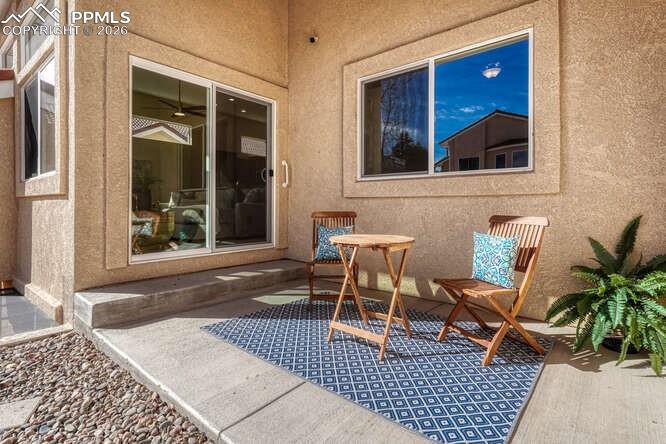 Patio off of the living room