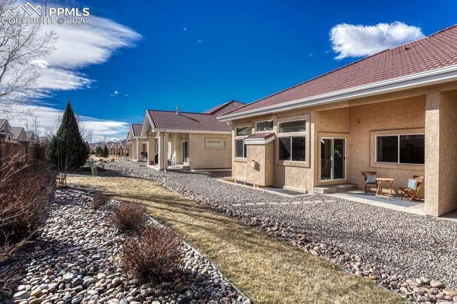 Green space off of the back patio for your pet!