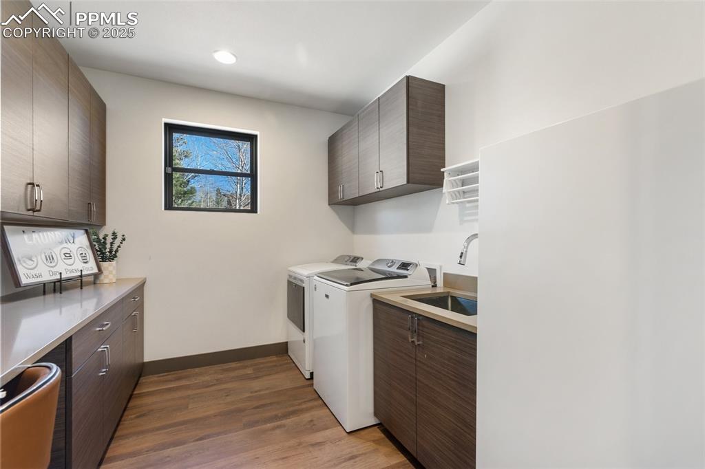 Main floor laundry with pet door access for dog run
