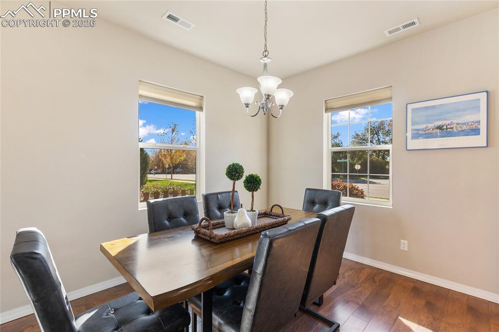 And the dining room has so much space and big windows for lots of sunshine!