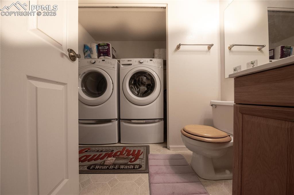 laundry and restroom