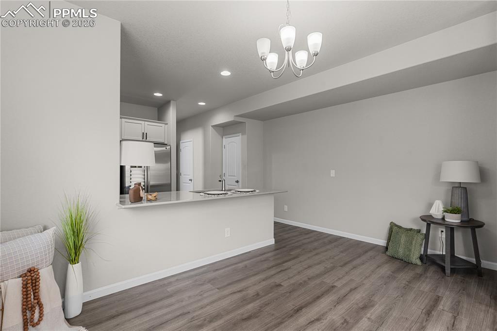 Additional view of the dining nook with LVP.