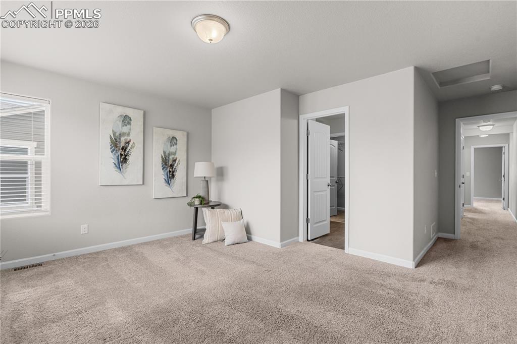 The adjacent spa like bathroom is a major perk.