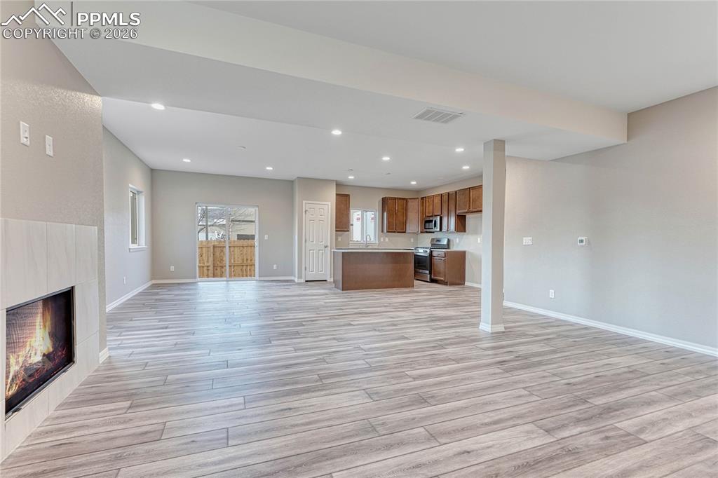 Open floorplan fosters entertaining and spending time with loved ones.