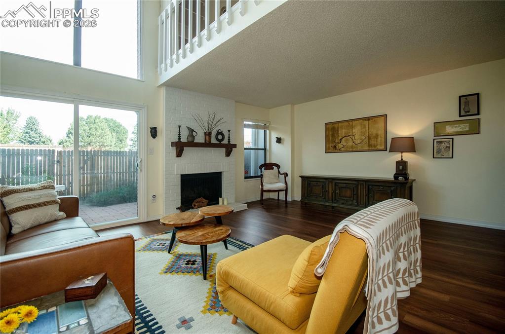 Living room walks out to fenced patio