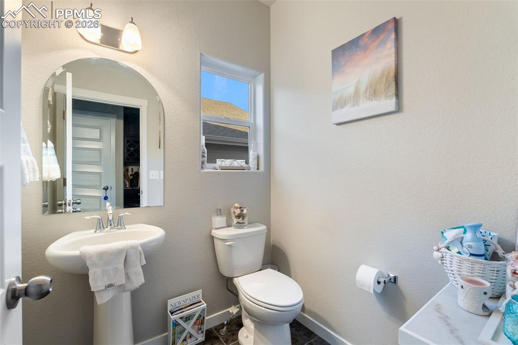 Half bath on the main level.