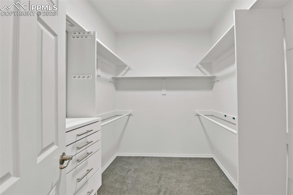 Spacious walk-in closet