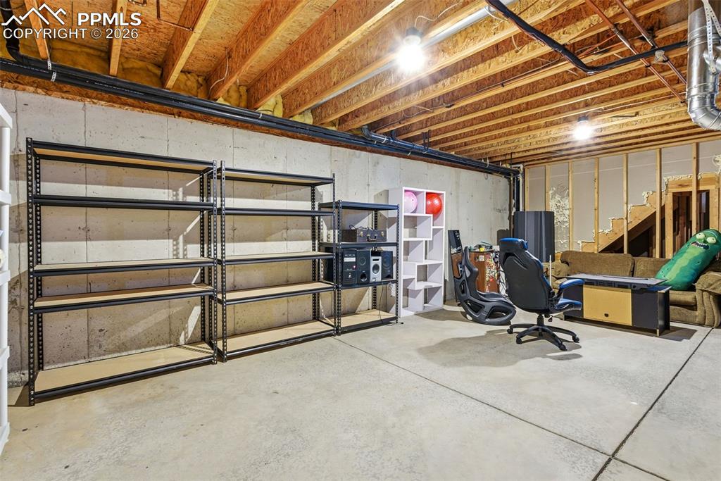 Storage Room unfinished in basement
