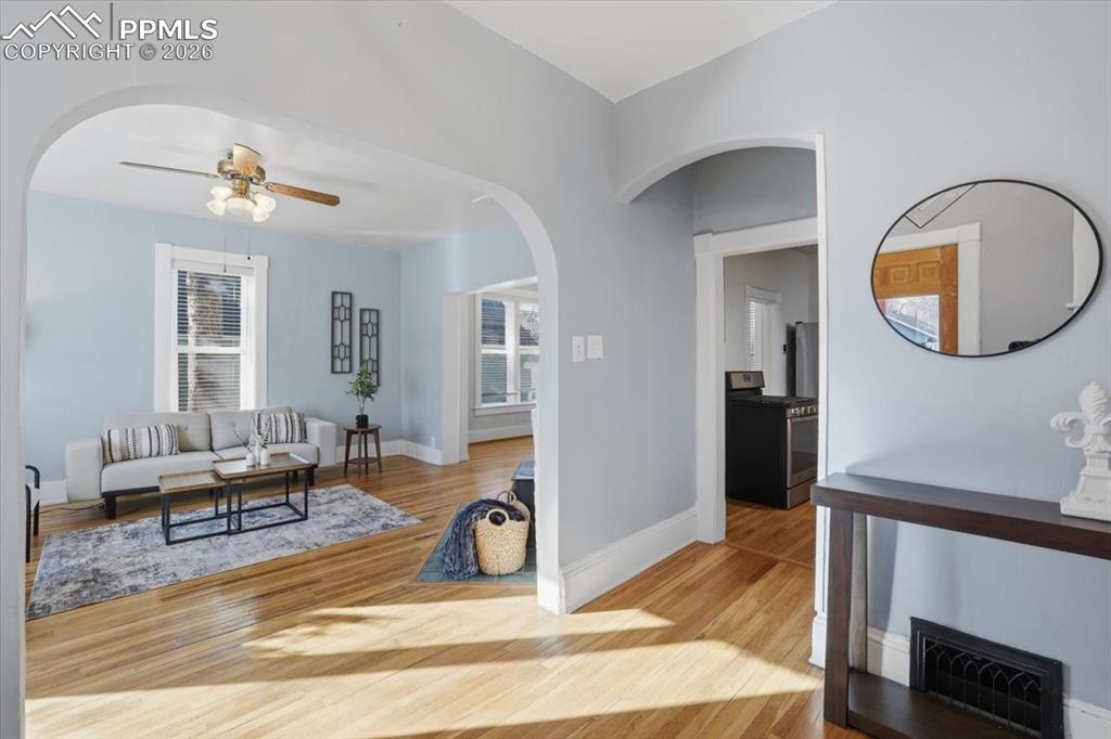 Entry looking into the living room