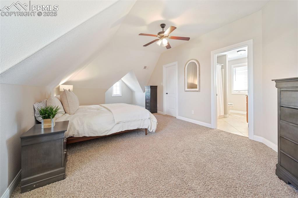 This junior suite upstairs is spacious with walk-in closet and attached bath.