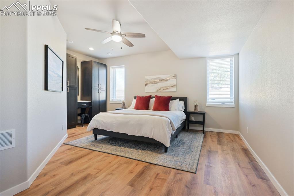 There is custom cabinetry in every bedroom downstairs.