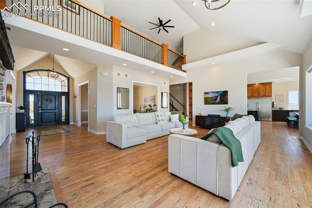 Enter through a generous foyer and be greeted by the large living room.