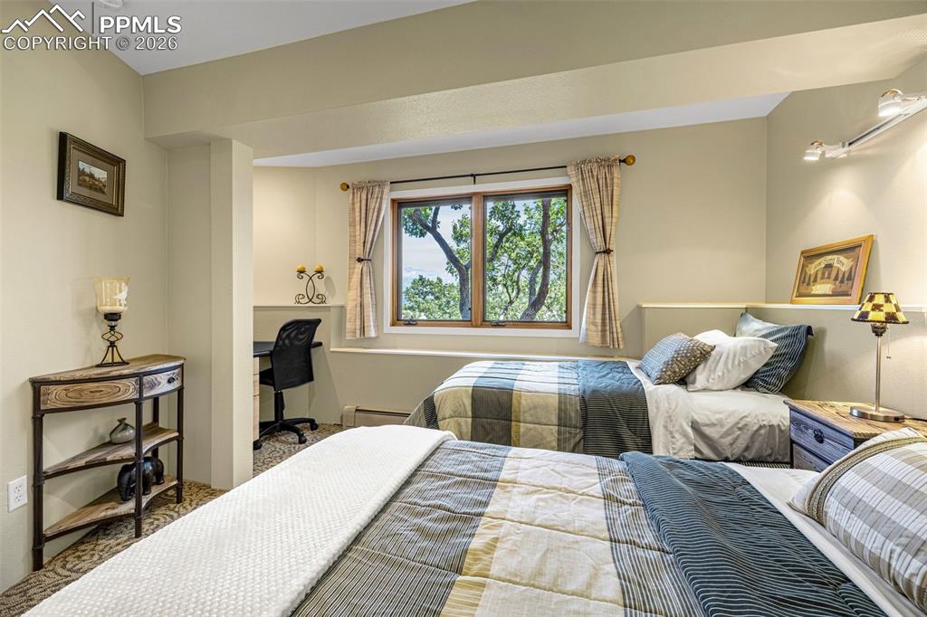 Bedroom with baseboard heating