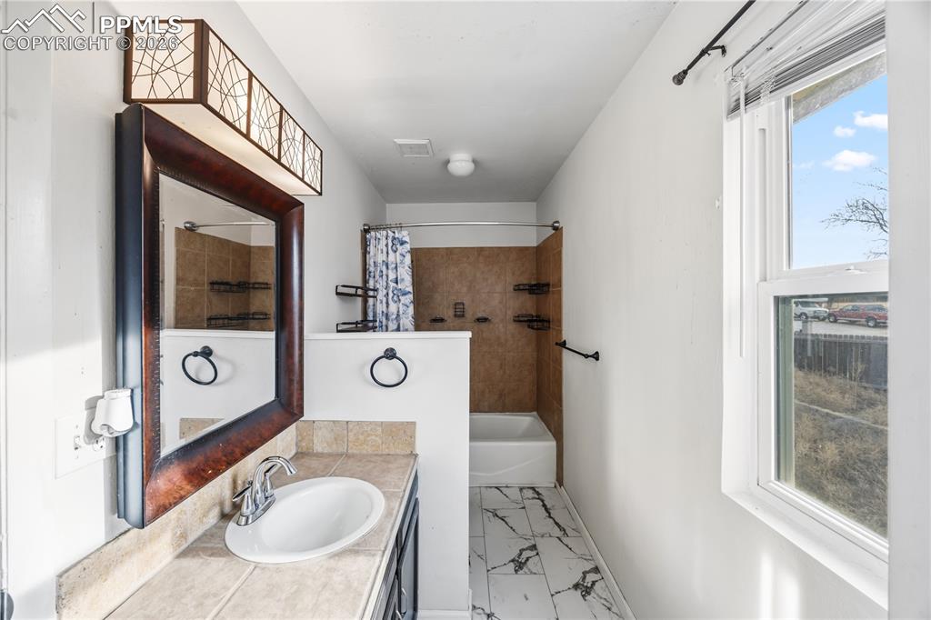 Primary full bathroom.