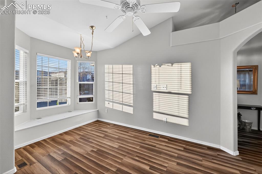 Eat-in kitchen area is large enough for a hutch or other furniture!