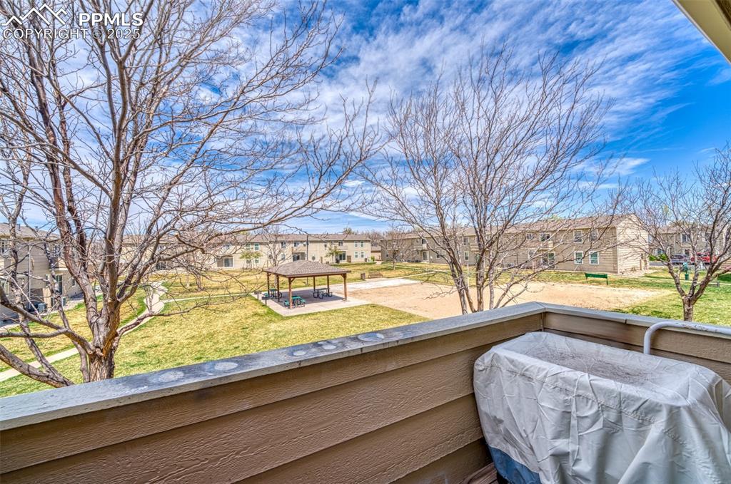 Balcony with a residential view