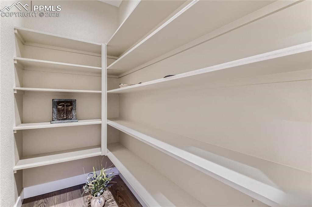 A roomy walk-in pantry is just off the kitchen for all your storage needs!