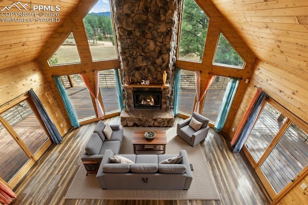 Virtually Staged. View from Loft. 