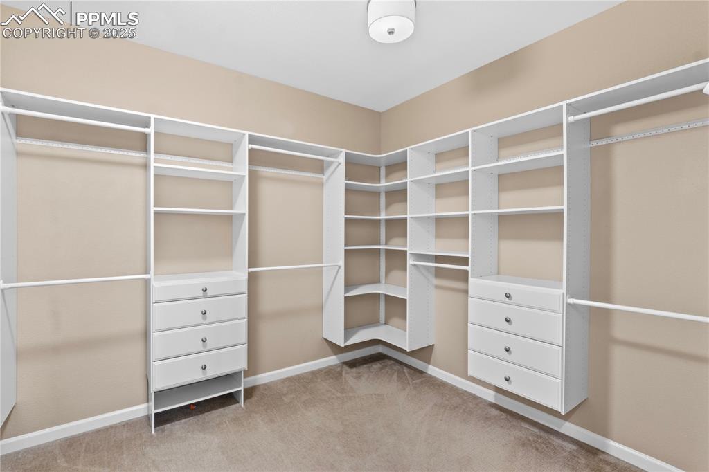 Primary Closet with Built ins