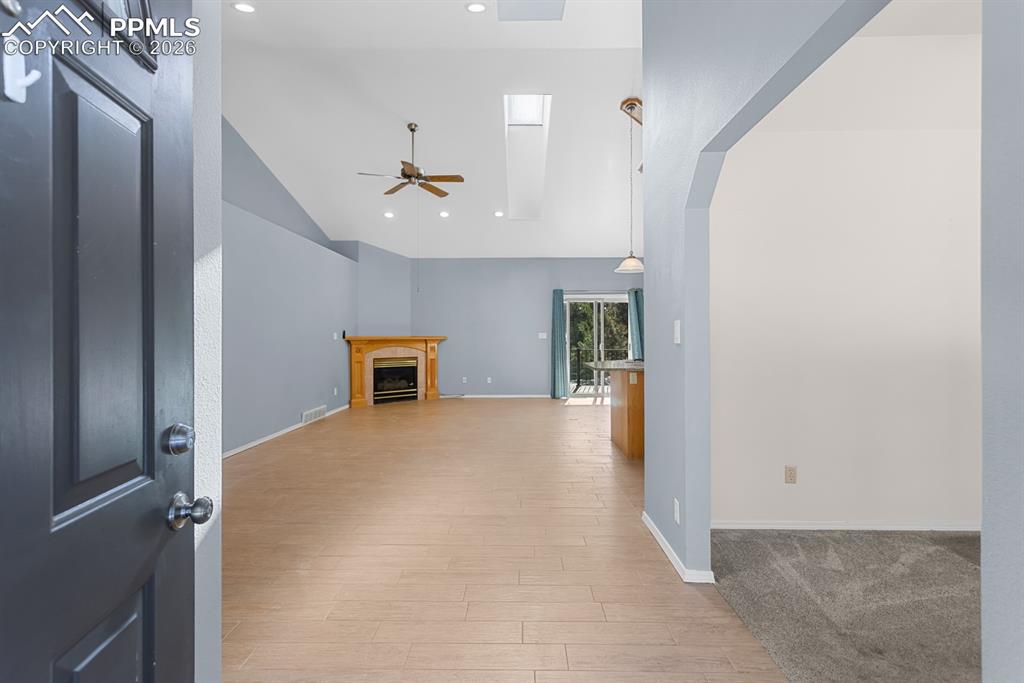 Entry looking through to living room