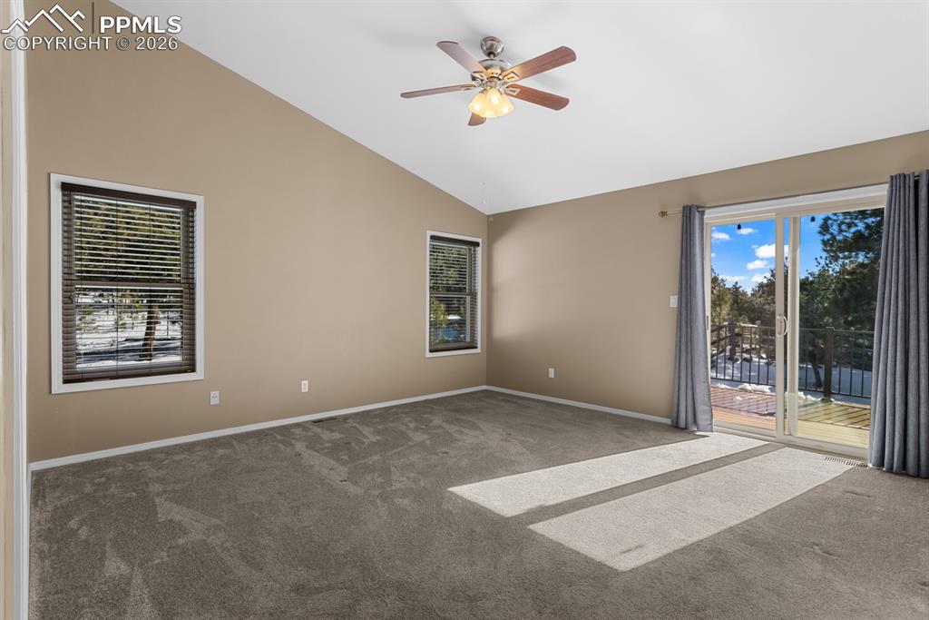 Primary bedroom, walk out access