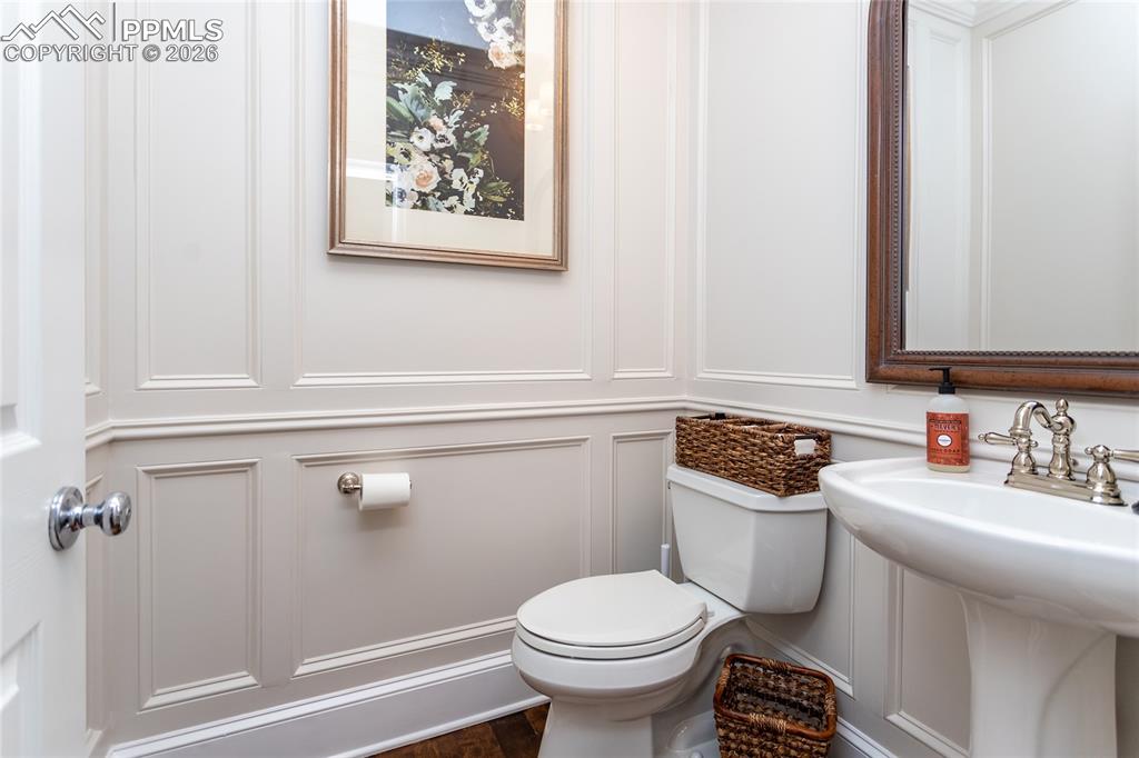 Main level half bath