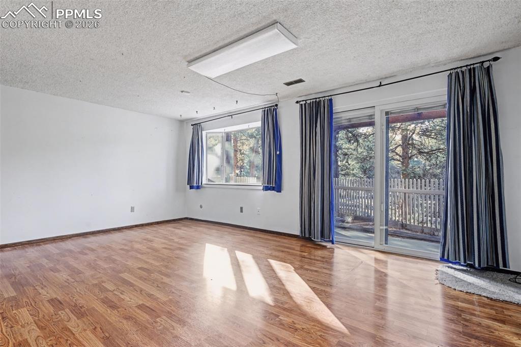 Wood burning fireplace