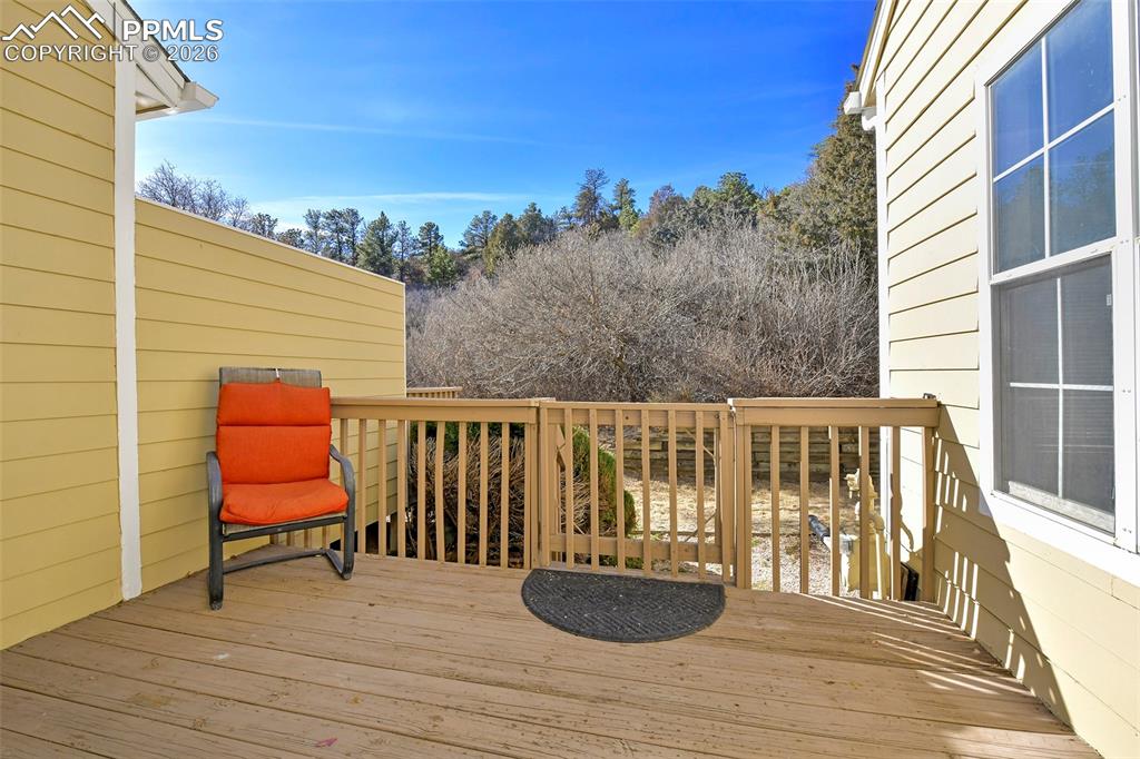 Private Rear Deck With View Into Open Space