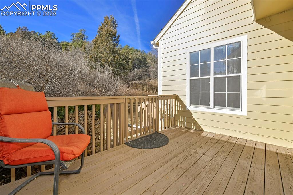 Rear Deck And View Of Open Space Behind Propery (Picture Taken In The Wintertime)