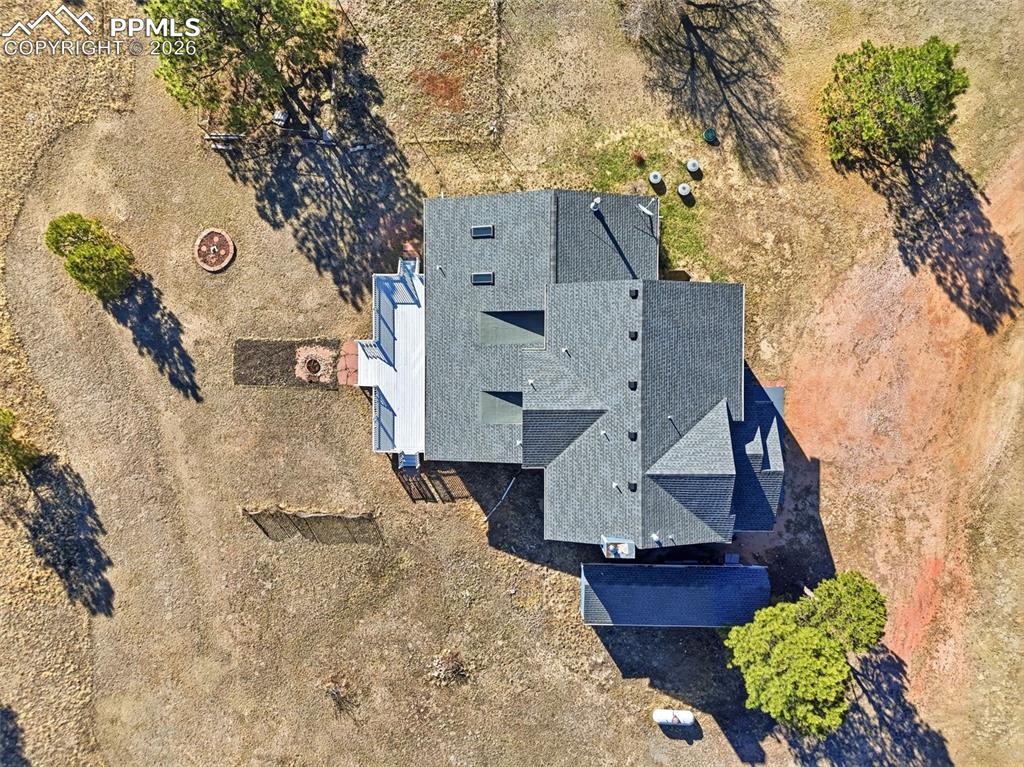 View from above of property