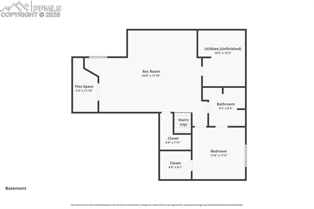 Basement floor plan / room layout