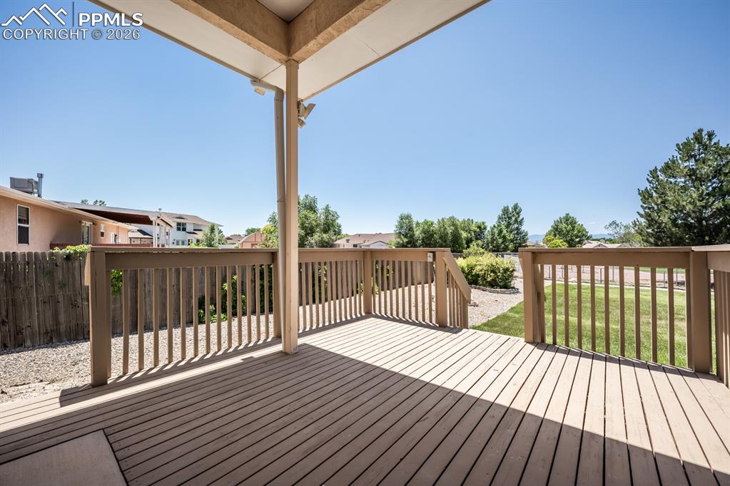 Deck featuring a residential view