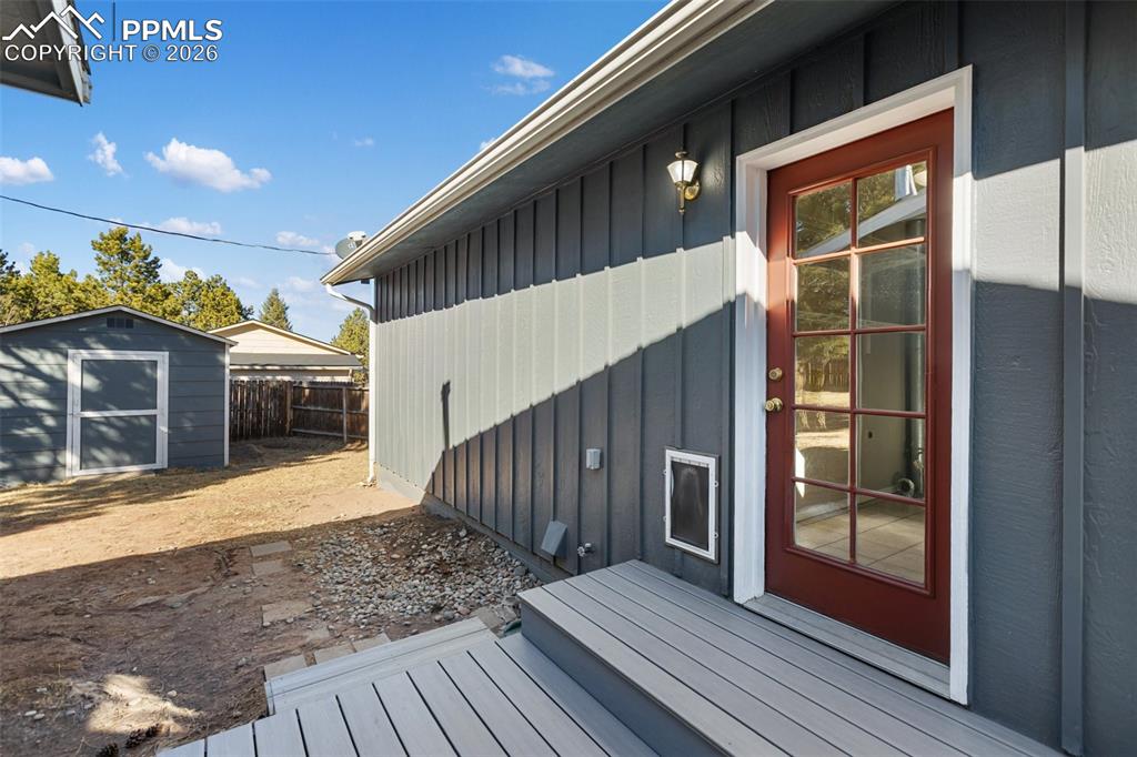 Back Door and Deck to Garage