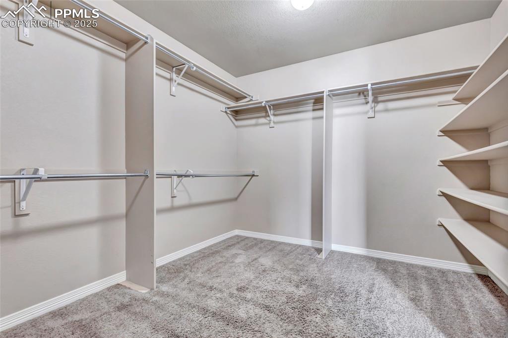 Spacious closet adjoining Master Bedroom