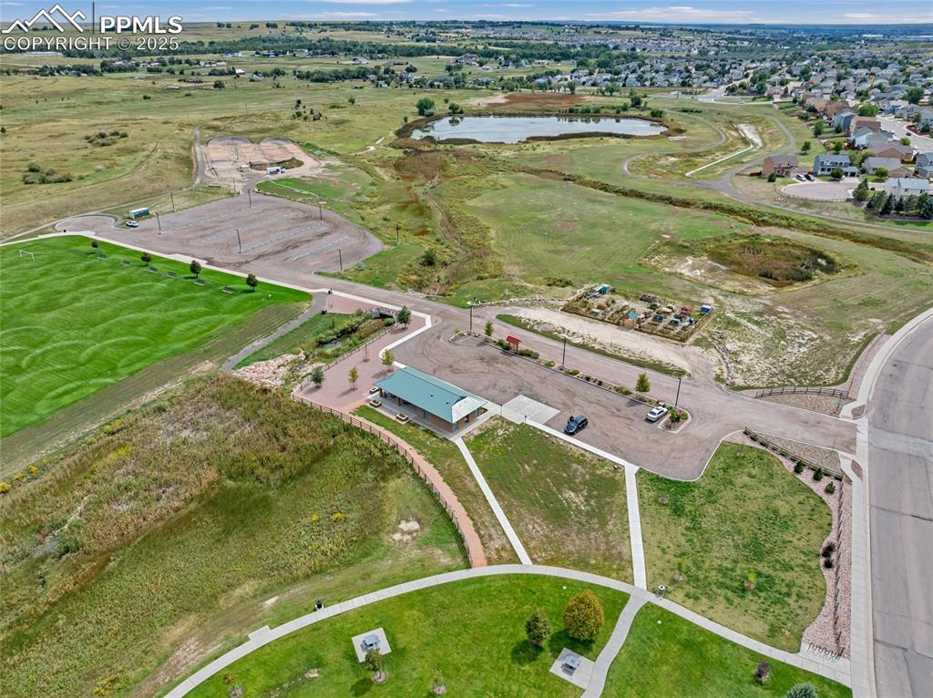 Cross Creek Regional Park with playground, pavilion, soccer field, and BMX track just minutes from the home